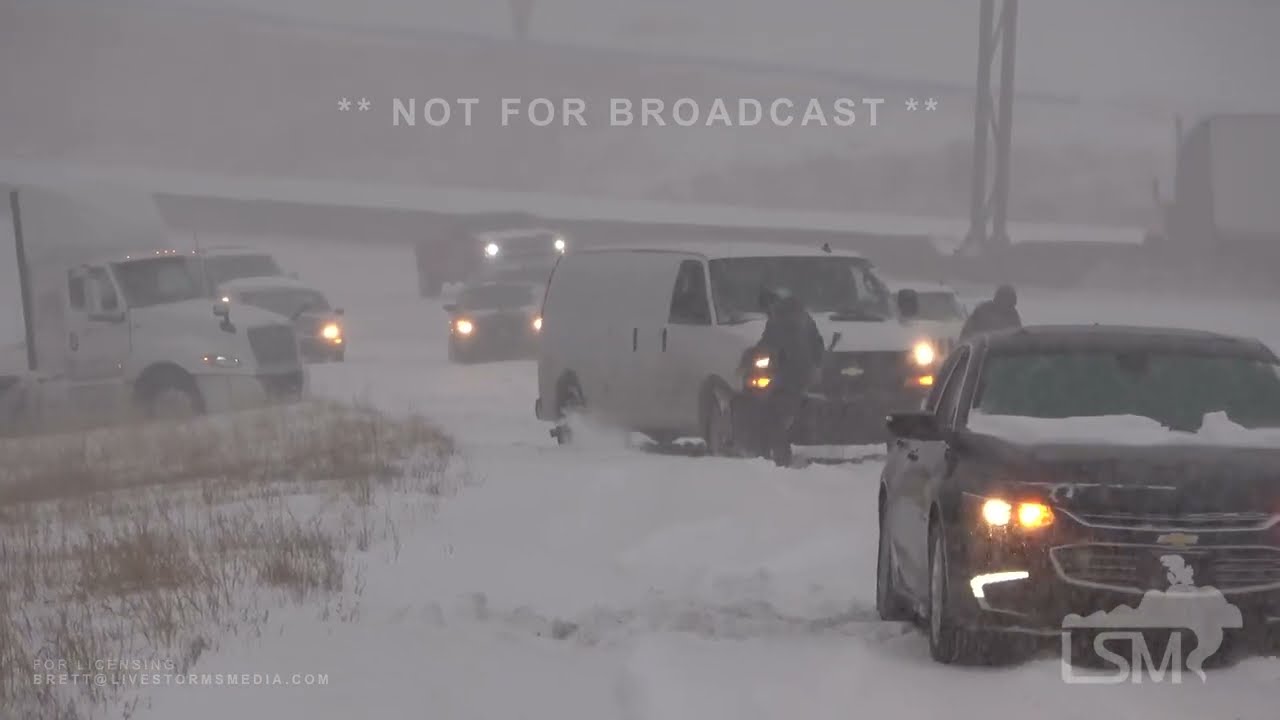 02-17-2022 Kansas City, MO-Winter storm snarling rush hour traffic and interstates
