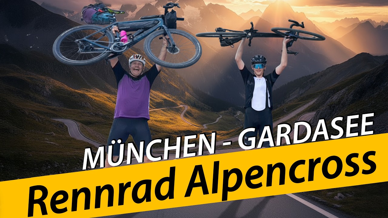 Alpencross Rennrad München Gardasee - Tag1 | Insta360 X5 4K