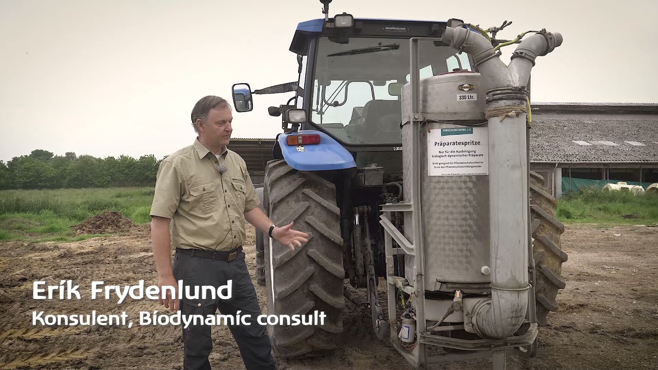 Udsprøjtning af biodynamiske præparater med marksprøjte med luftstrøm