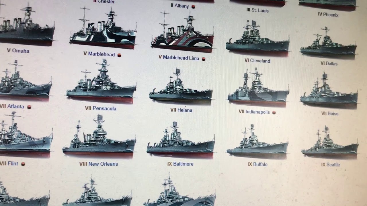 World of Warships US Alternate cruiser line overview on the Wiki.