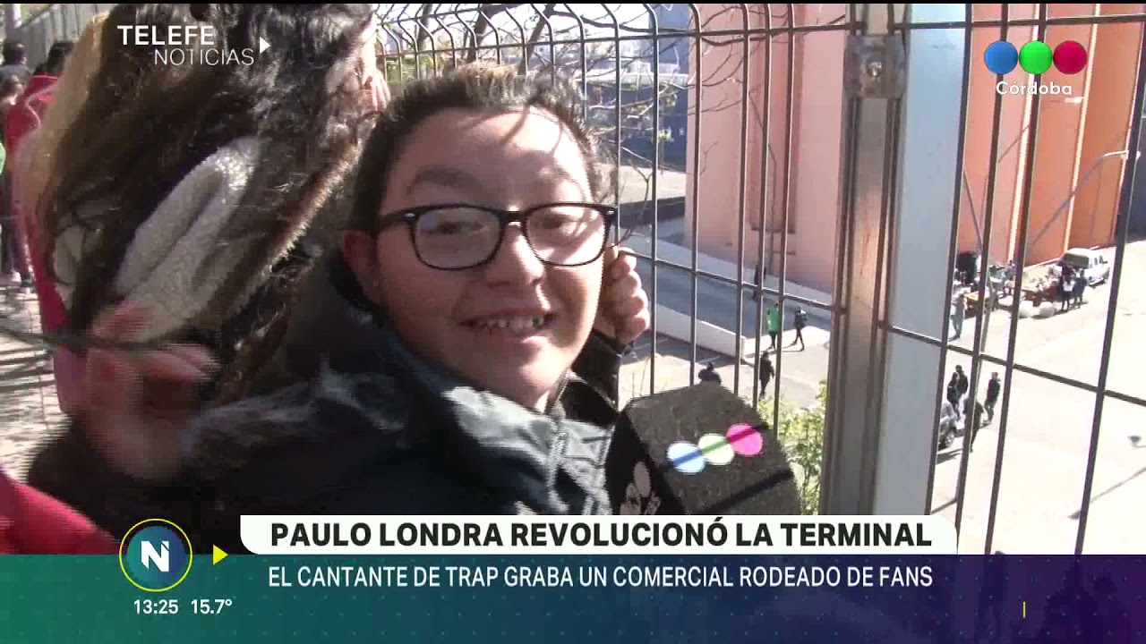 PAULO LONDRA ENLOQUECIÓ A SUS FANS EN LA FILMACIÓN DE UN COMERCIAL EN CÓRDOBA