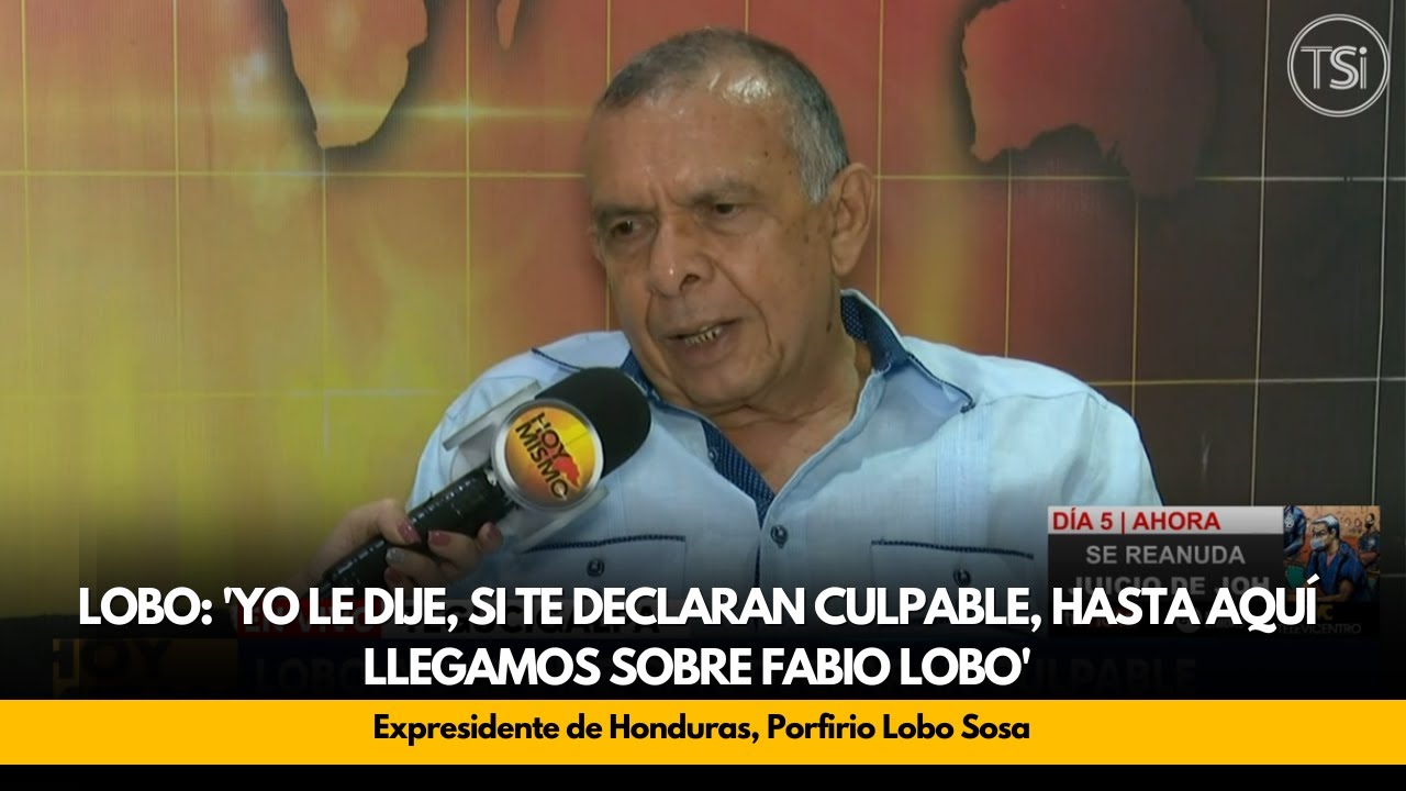 Lobo: 'Yo le dije, si te declaran culpable, hasta aquí llegamos sobre Fabio Lobo'