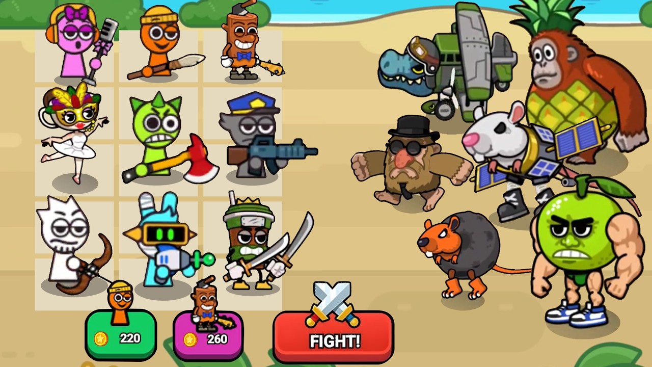 GO BRAINWASH! MERGE EVOLUTION - Sprunki Army Vs Monster Battles, New Episode