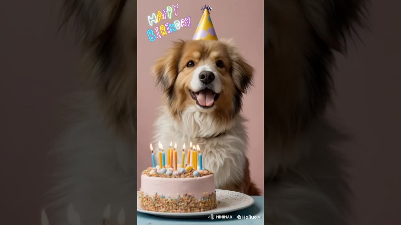 Dog sings happy birthday song