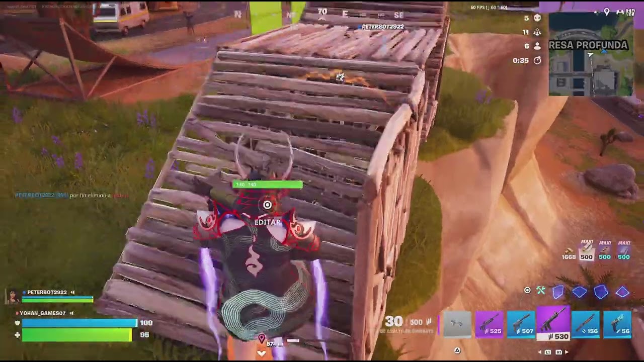 Fortnite recarga, por poco y no ganamos