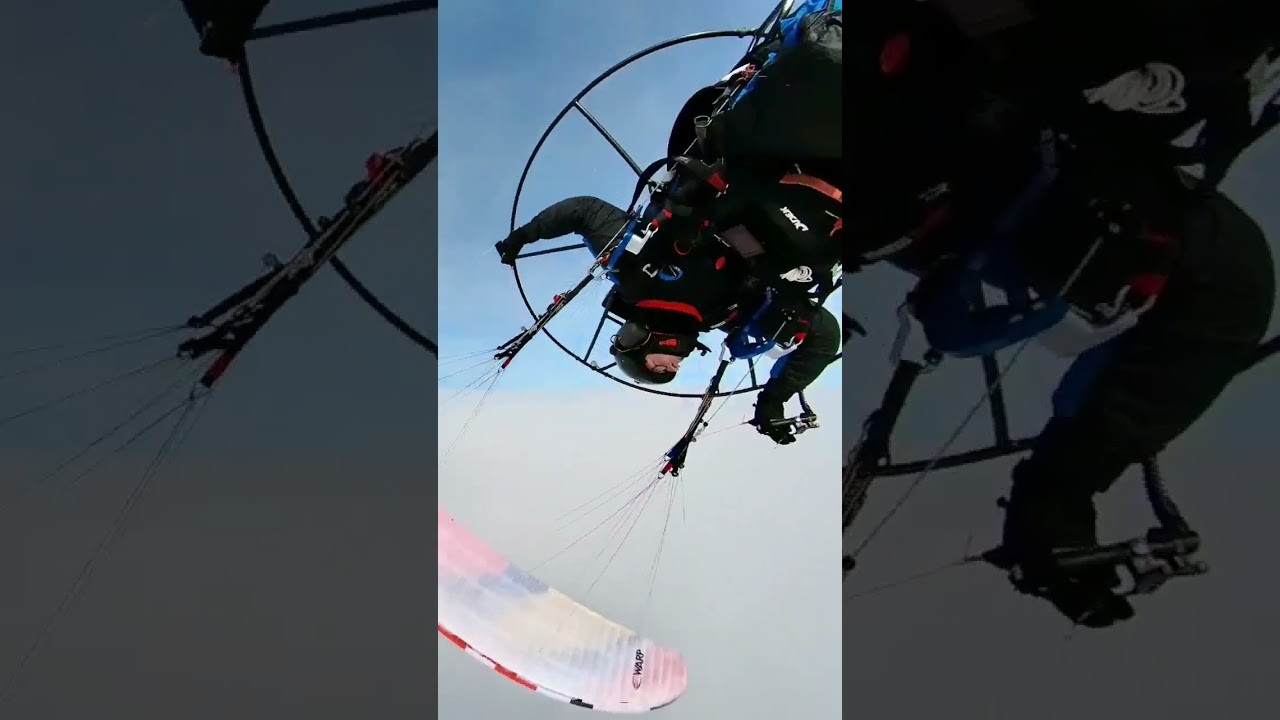 Paramotor loops over the clouds #paramotor #clouds #dudekparagliders #paralotnia #paramotoring #ppg