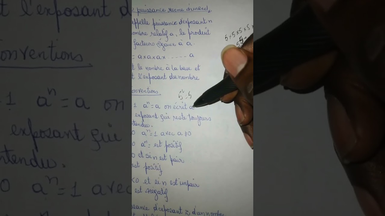 Puissance d'un nombre(Algèbre 7eme, 8eme,9eme)