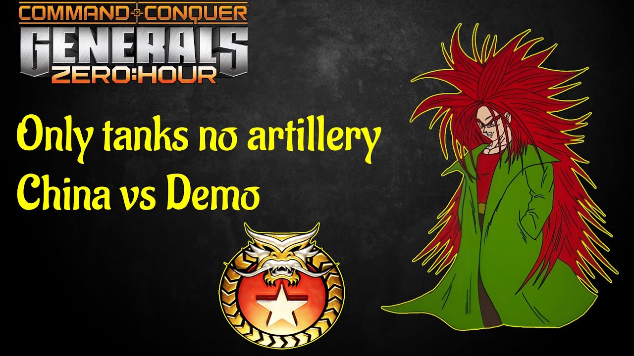 Only tanks no artillery, China vs Demo fight | C&C Generals Zero Hour