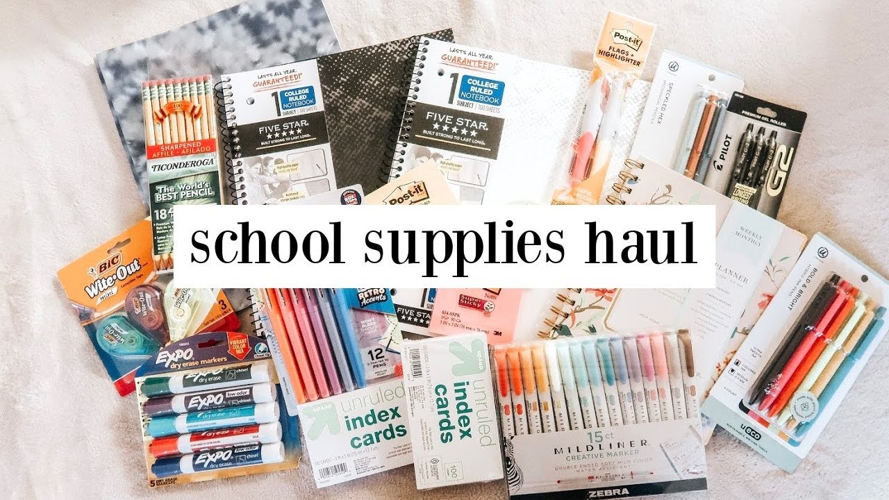 school supplies haul + giveaway 2020-2021 *college student edition* aesthetic