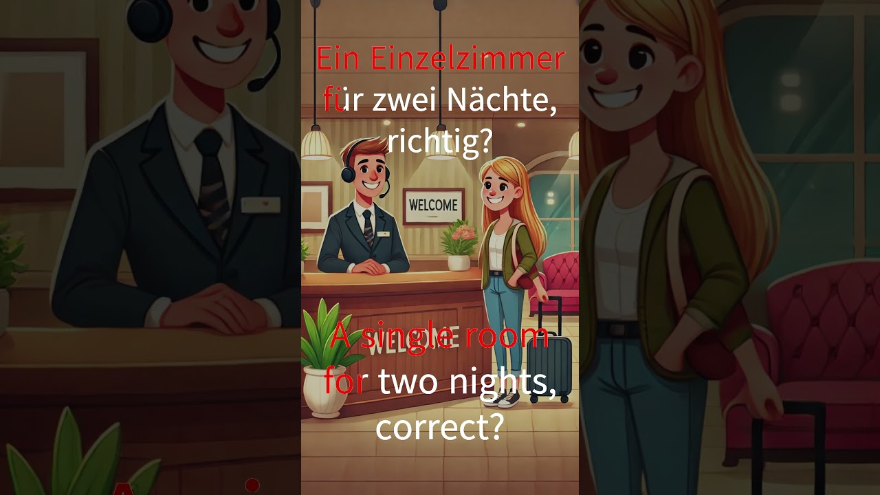 Learn German Conversation | Hotel Dialogue | A1 - A2