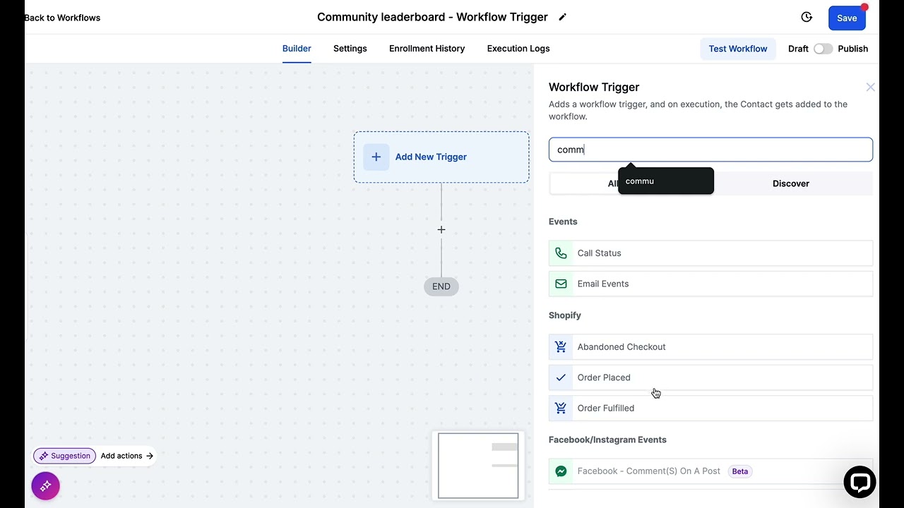 Workflow Trigger Update for Community Leaderboard in CreateMomento