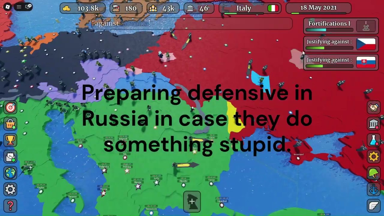 Playing as Italy in the Modern world!