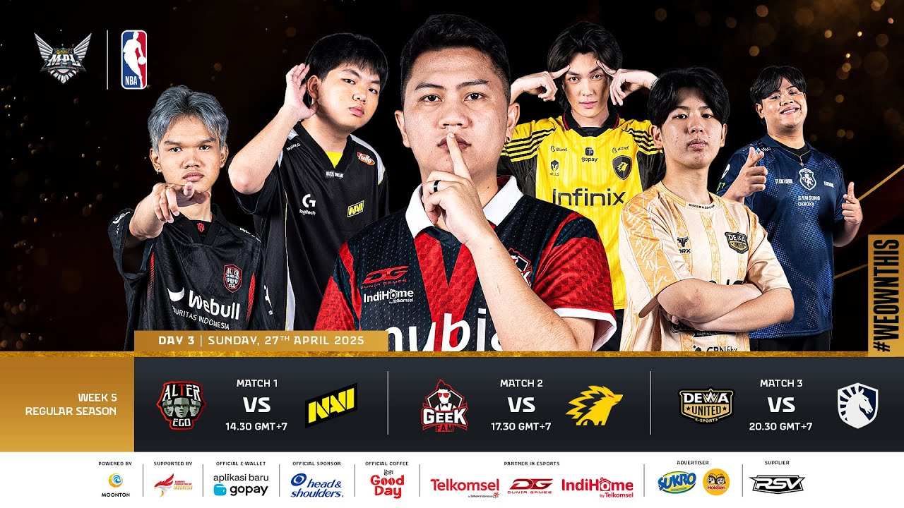 🔴 LIVE | MPL ID S15 | Regular Season Day 3 Week 5 | English