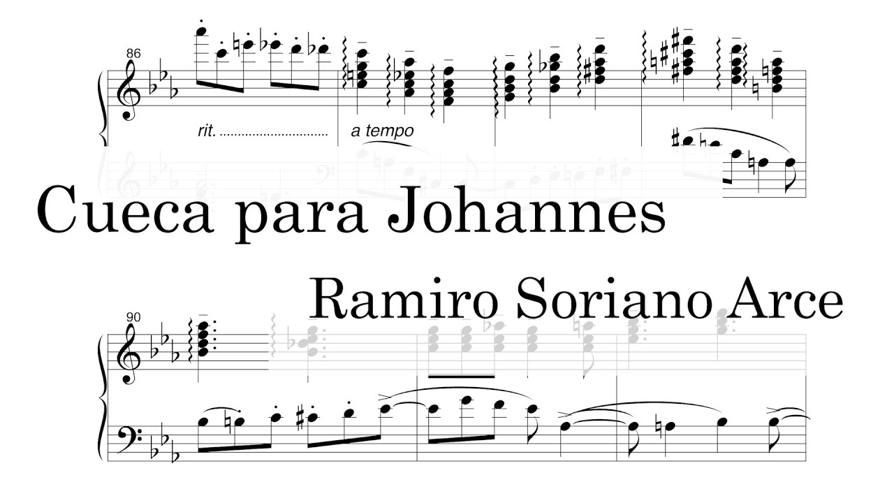 Ramiro Soriano Arce: Cueca para Johannes - 5 cuecas para piano | Piano: Daniel Alvarez Veizaga