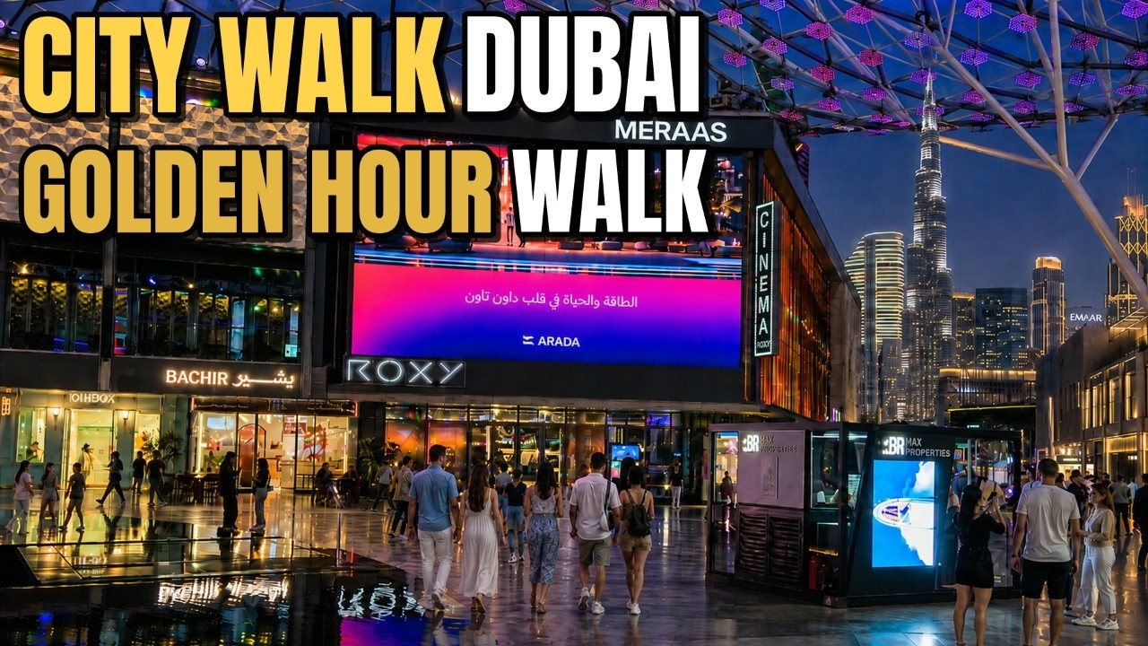 Dubai City Walk 4K ASMR Walking Tour 2026 🇦🇪 | Burj Khalifa Views | #dubai #asmr #4k