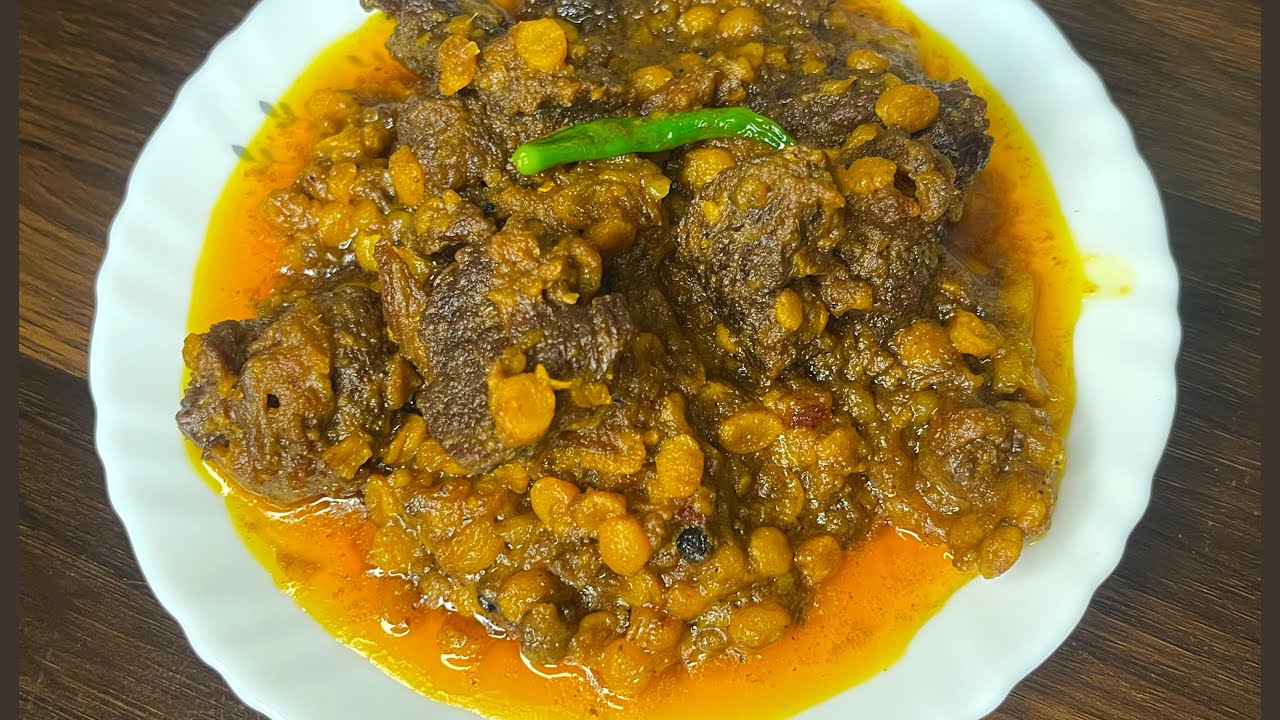 রমজান স্পেশাল হায়দ্রাবাদি ডাল মাংস । কম উপকরনে প্রেসার কুকারে সুস্বাদু ডাল মাংস রেসিপি