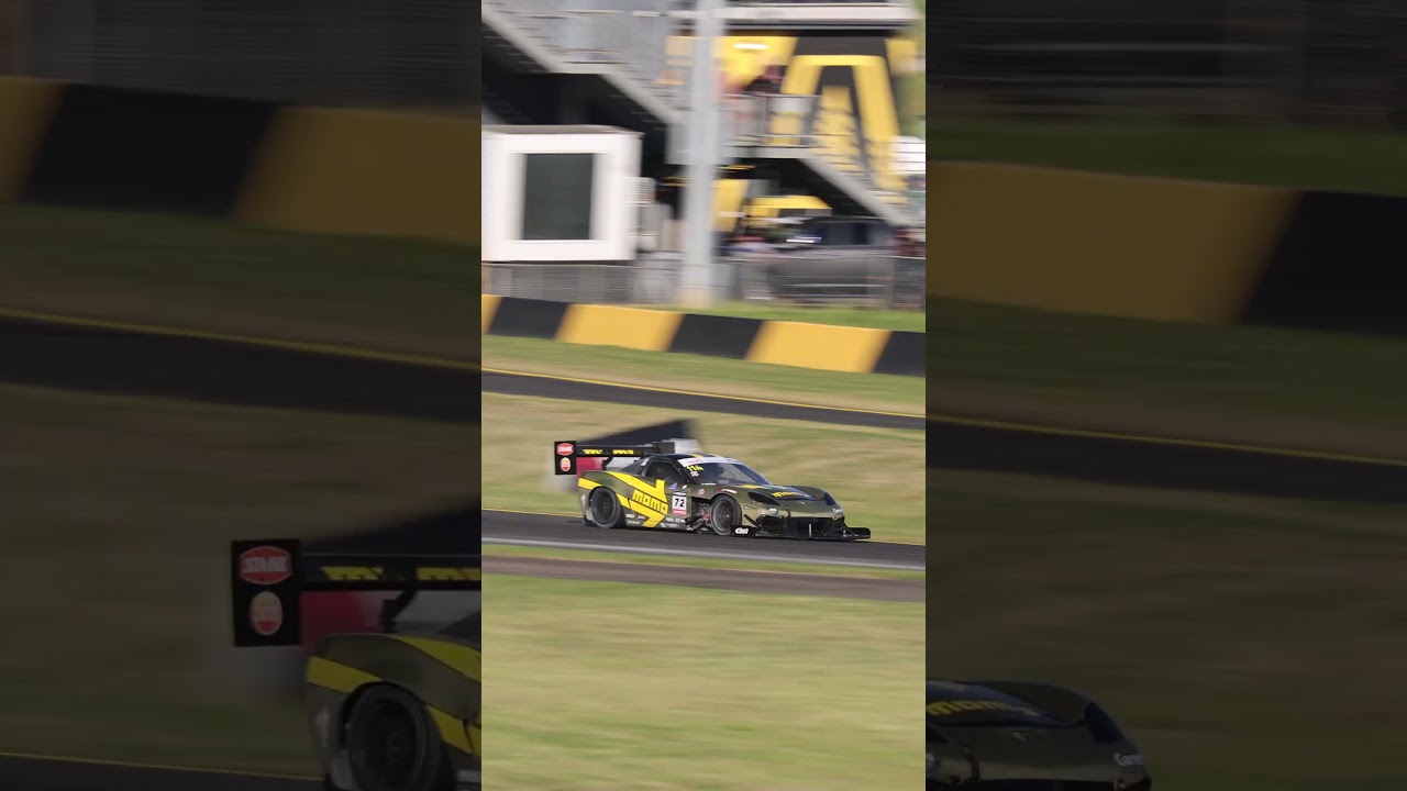 185MPH Full Commitment into Turn 1! 🦅 Twin-Turbo Corvette attacks Sydney Motorsport Park! #WTAC 2024
