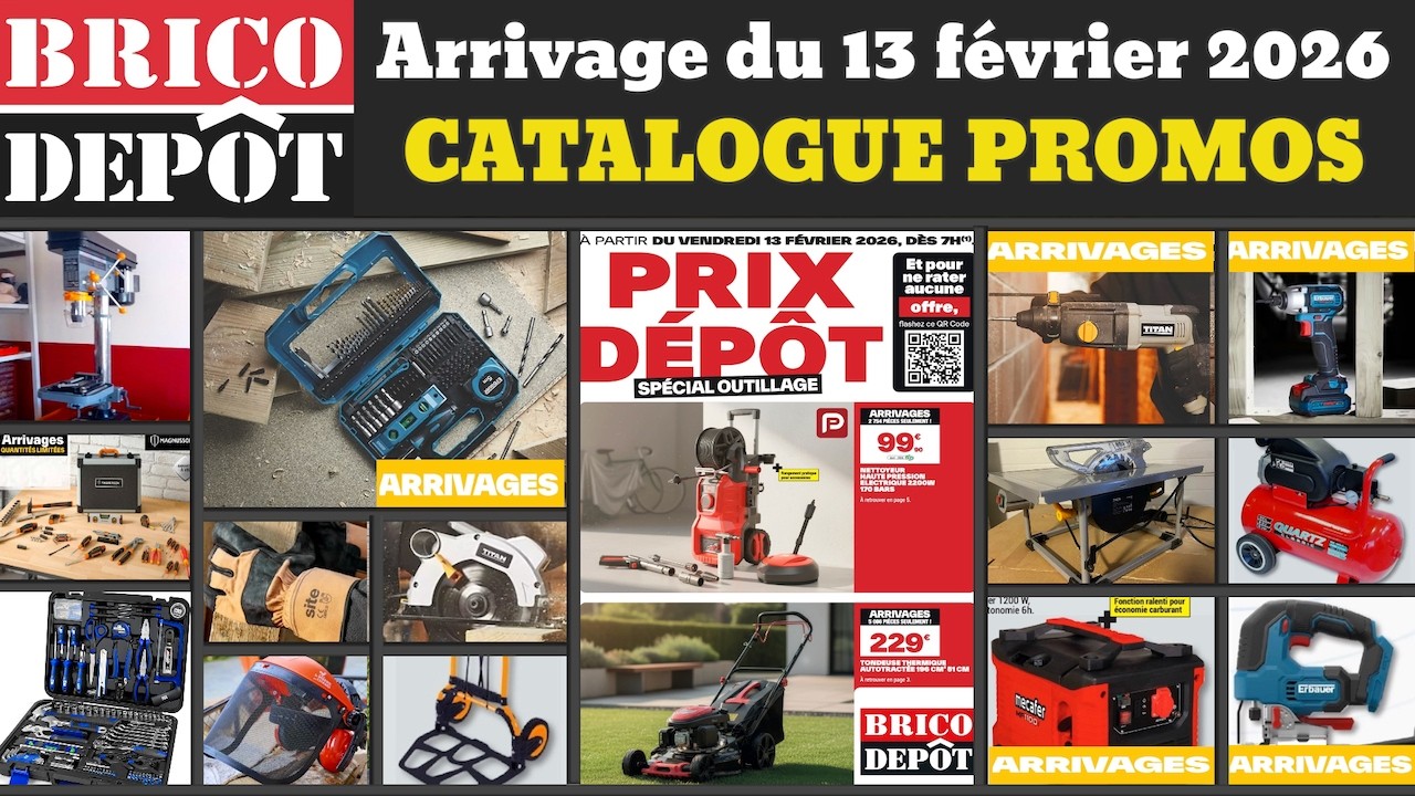 catalogue BRICO DÉPÔT du 13 février 2026 ✅ Arrivage bricolage jardinage🔥 Promos deals titan pub