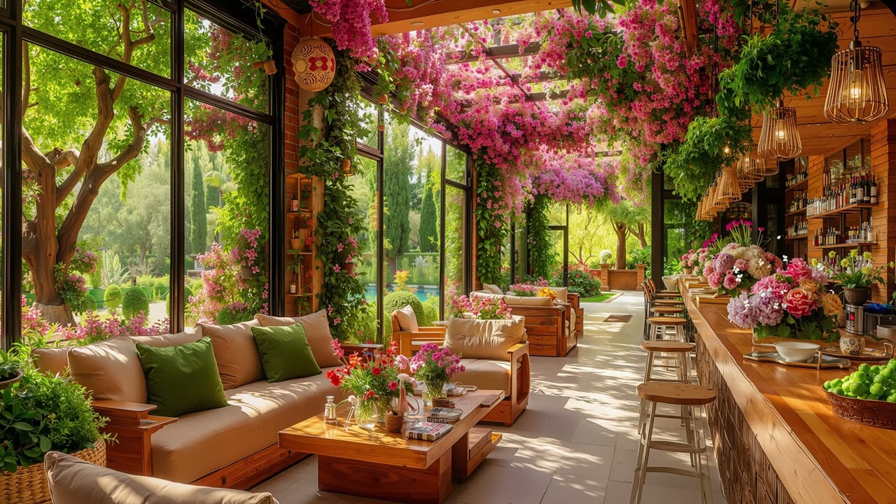 Warm February Spring Morning ☕ Smooth Jazz Piano in Cozy Coffee Shop Ambience