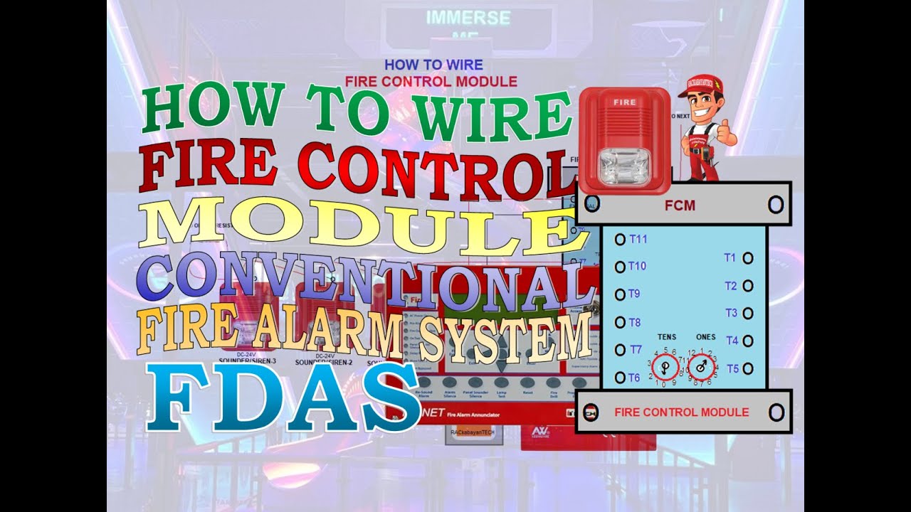 How to wire FIRE CONTROL MODULE in (FDAS)