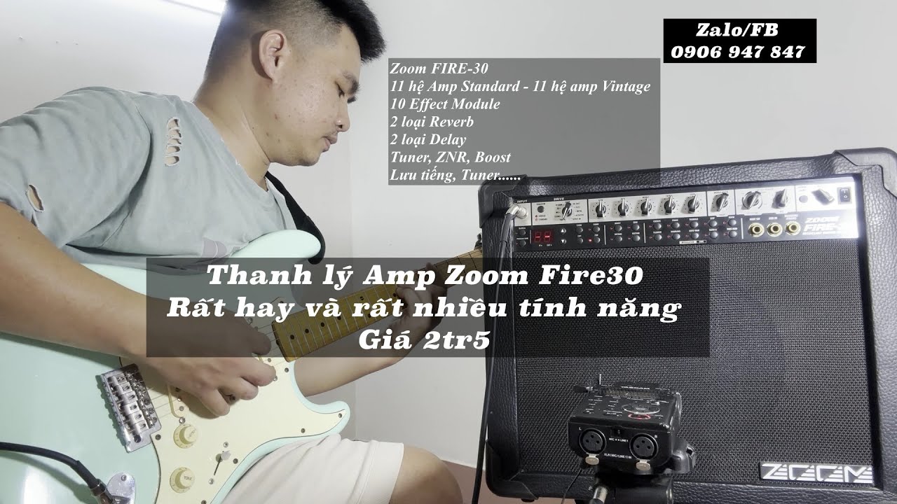 [ezmusic.shop] Thanh lý Amp Guitar điện Zoom Fire30 | Rất hay và nhiều tính năng | Giá 2tr5