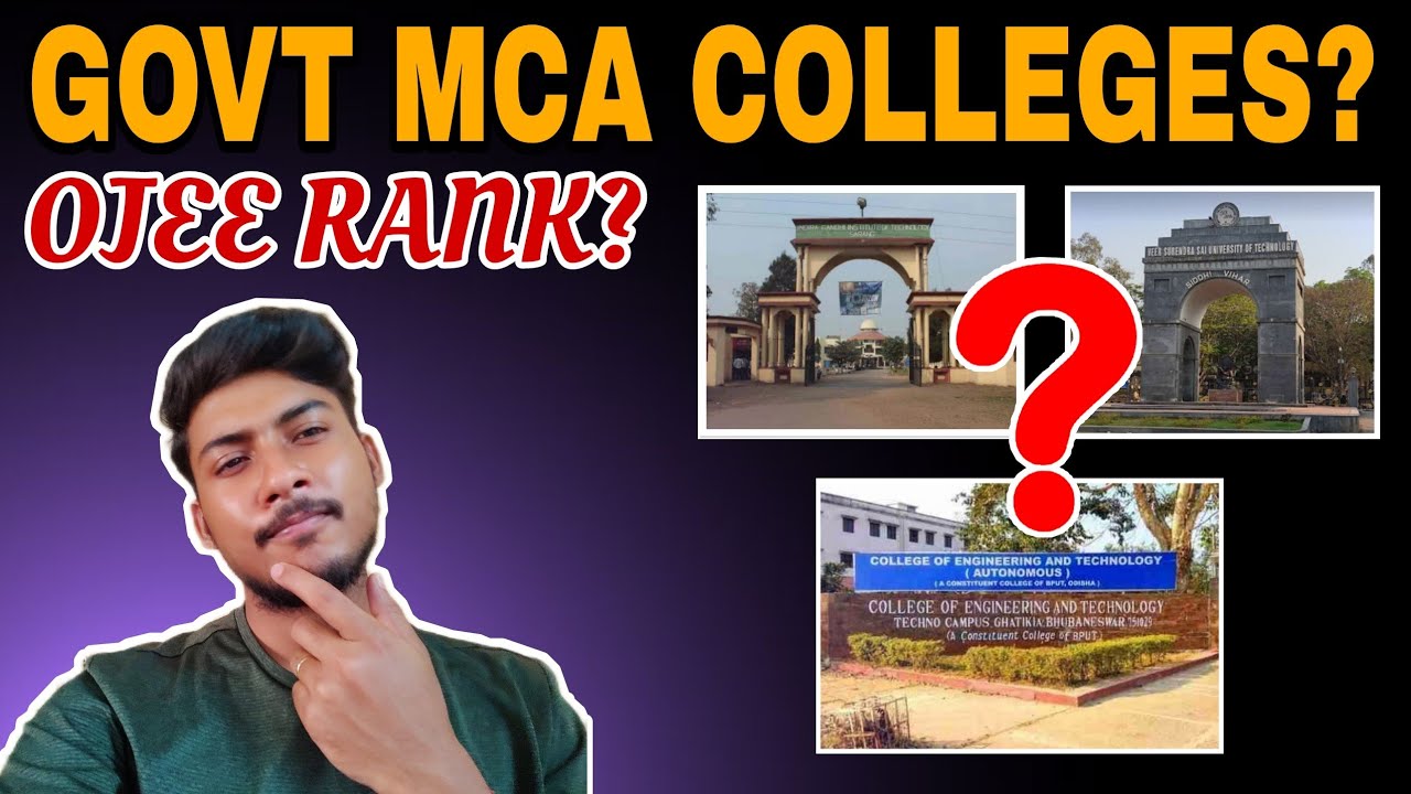 OJEE RANK FOR GOVT COLLEGES || OJEE 2024 || OJEE MCA PREVIOUS YEAR CUT OFF ||