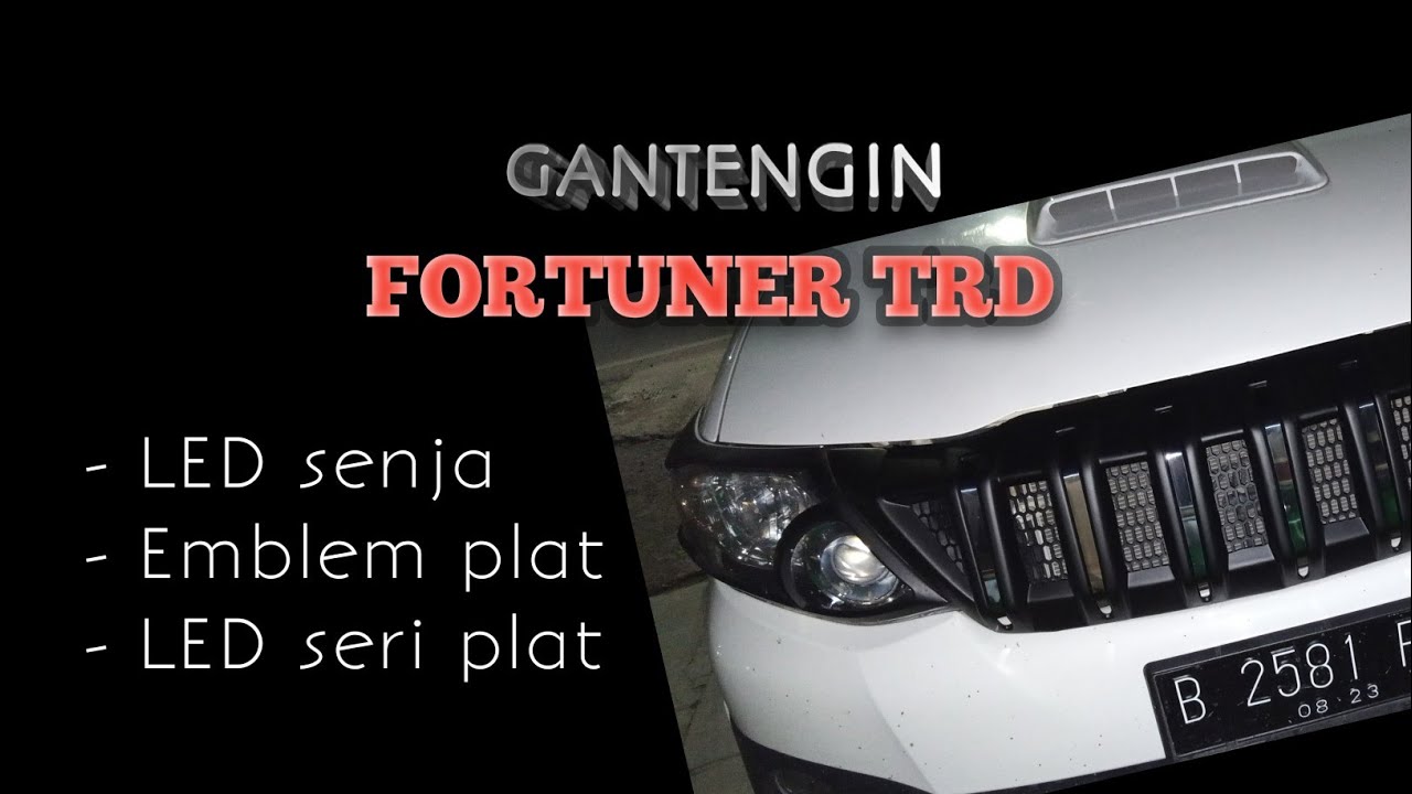 FORTUNER TRD pasang lampu led senja, one step projects, bismillah.  #Fortuner #lampuled #lampusenja