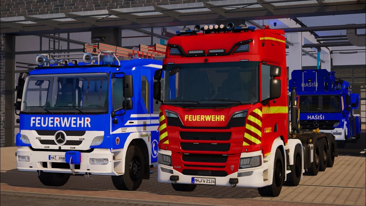Emergency call 112 - German Firefighters, Ladder Truck First Responding on Emergency! 4K