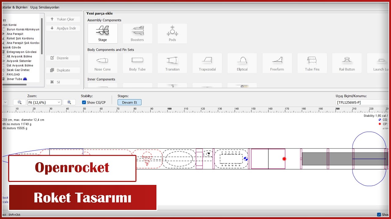 Openrocket Roket Tasarımı | Teknofest Roket Yarışması