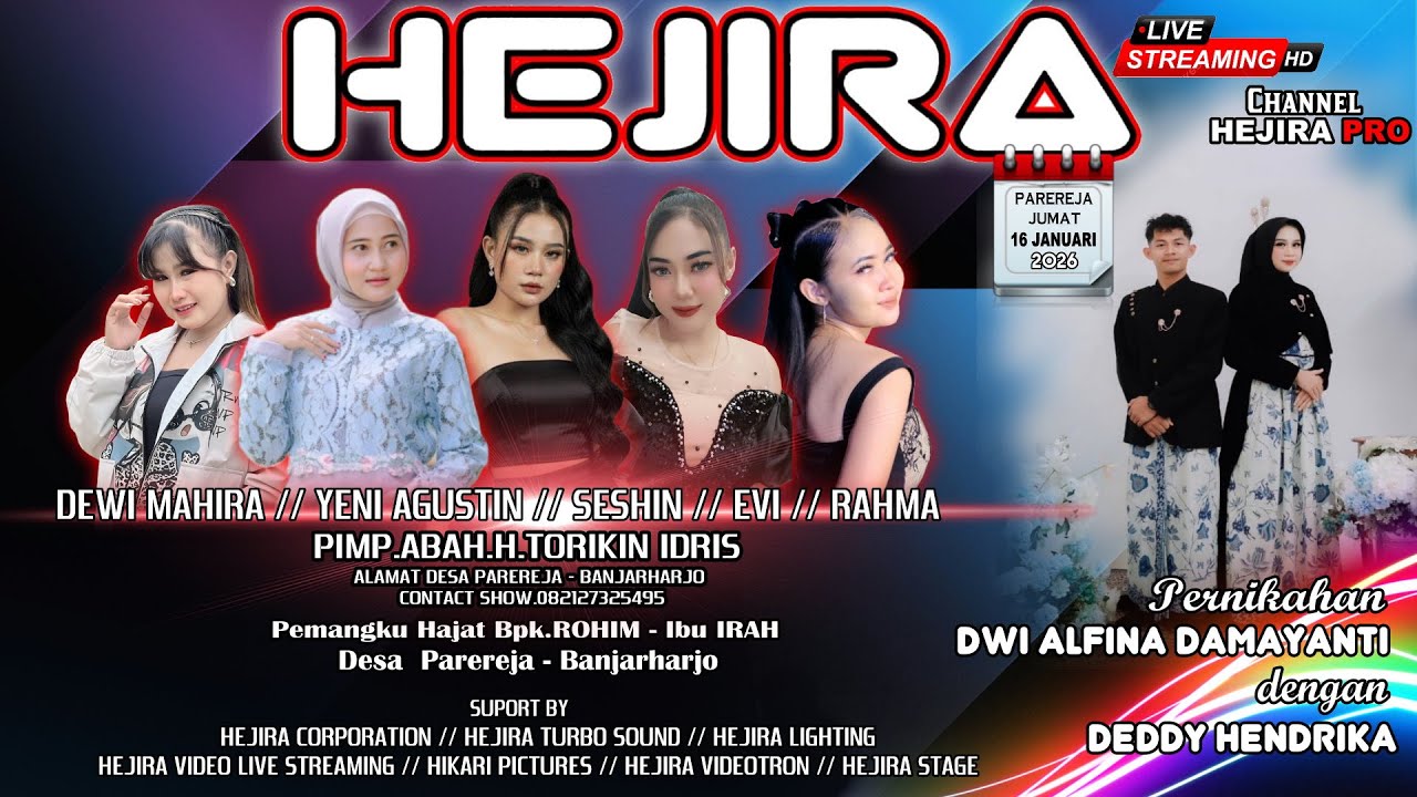 LIVE HEJIRA MUSIK  DI DESA PARIREJA - KEC.BANJARHARJO  JUMAT 16 JANUARI  2026 // EDISI MALAM