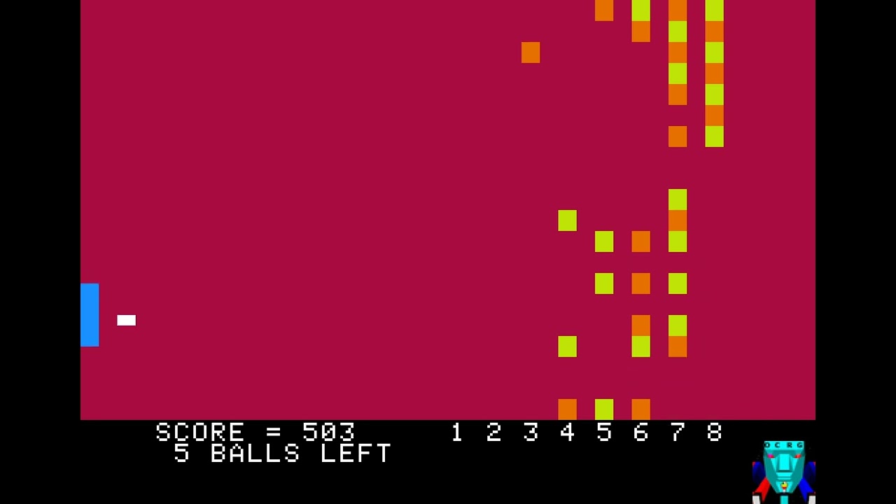 Apple II  Game:  Breakout (1977 Apple)