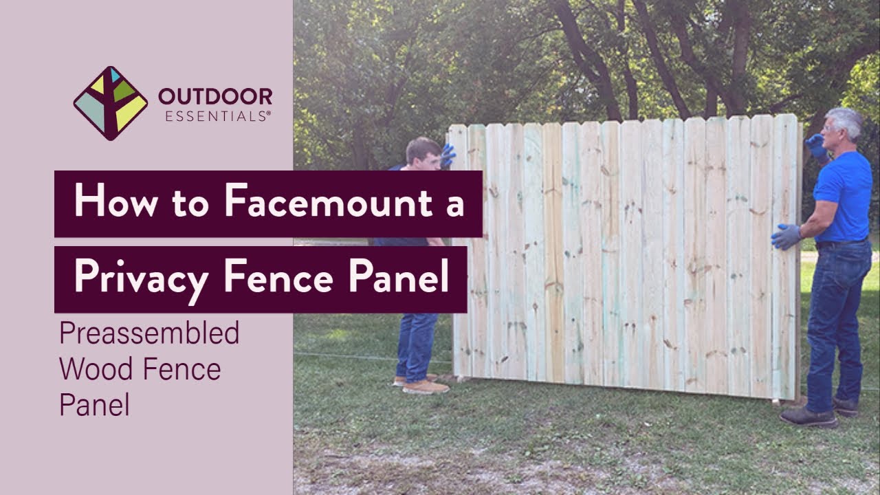 How to Facemount a Privacy Fence Panel