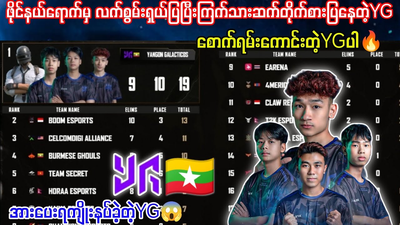 🇲🇲မြန်မာအသင်းYGကတော့ဖိုင်နယ်မှာလက်စွမ်းရှယ်ပြနေပြီ🔥 အားပေးရတာတန်တဲ့ပွဲ #pubgmobile #myanmar #pubg