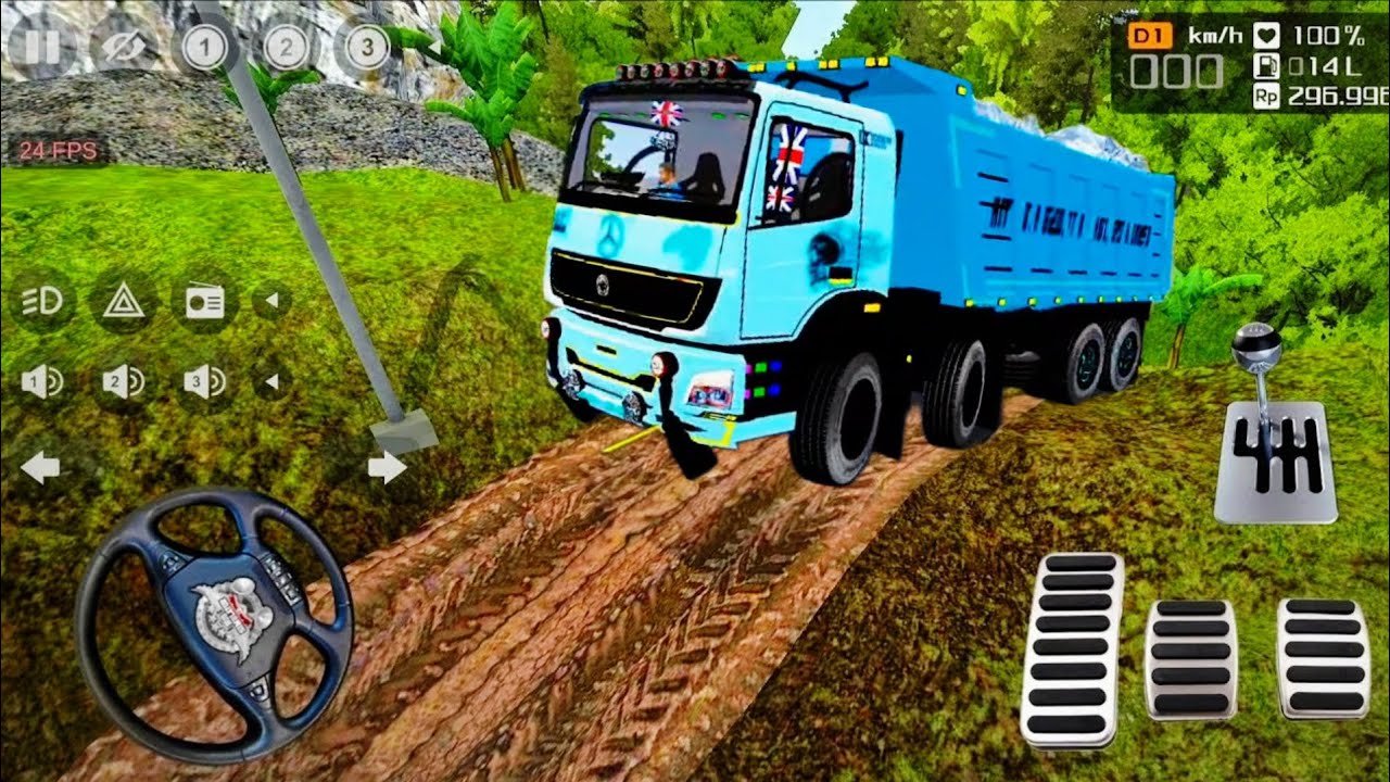 Indian Power Full Tipper Truck DANGEROUS OFF-ROAD Driving | BUS SIMULATOR INDONESIA