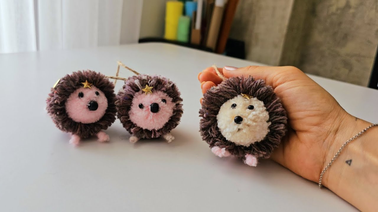 Making hedgehog from yarn | İplikten kirpi yapımı