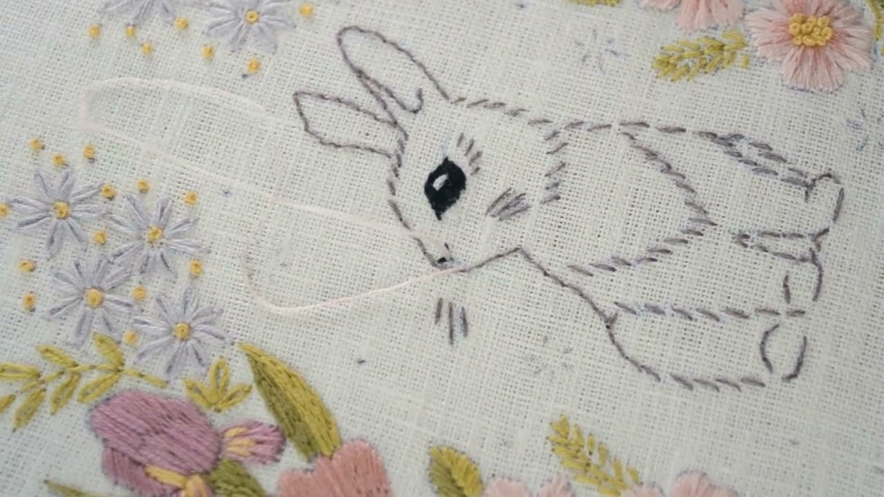 How to embroider bunny