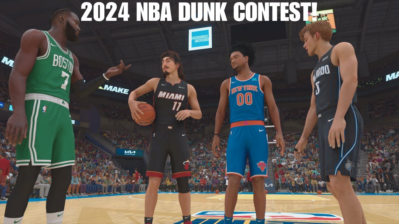 2024 AT&T NBA Slam Dunk Contest! Mac McClung, Jaylen Brown, Jacquez Jr, Toppin! NBA 2K24 4K
