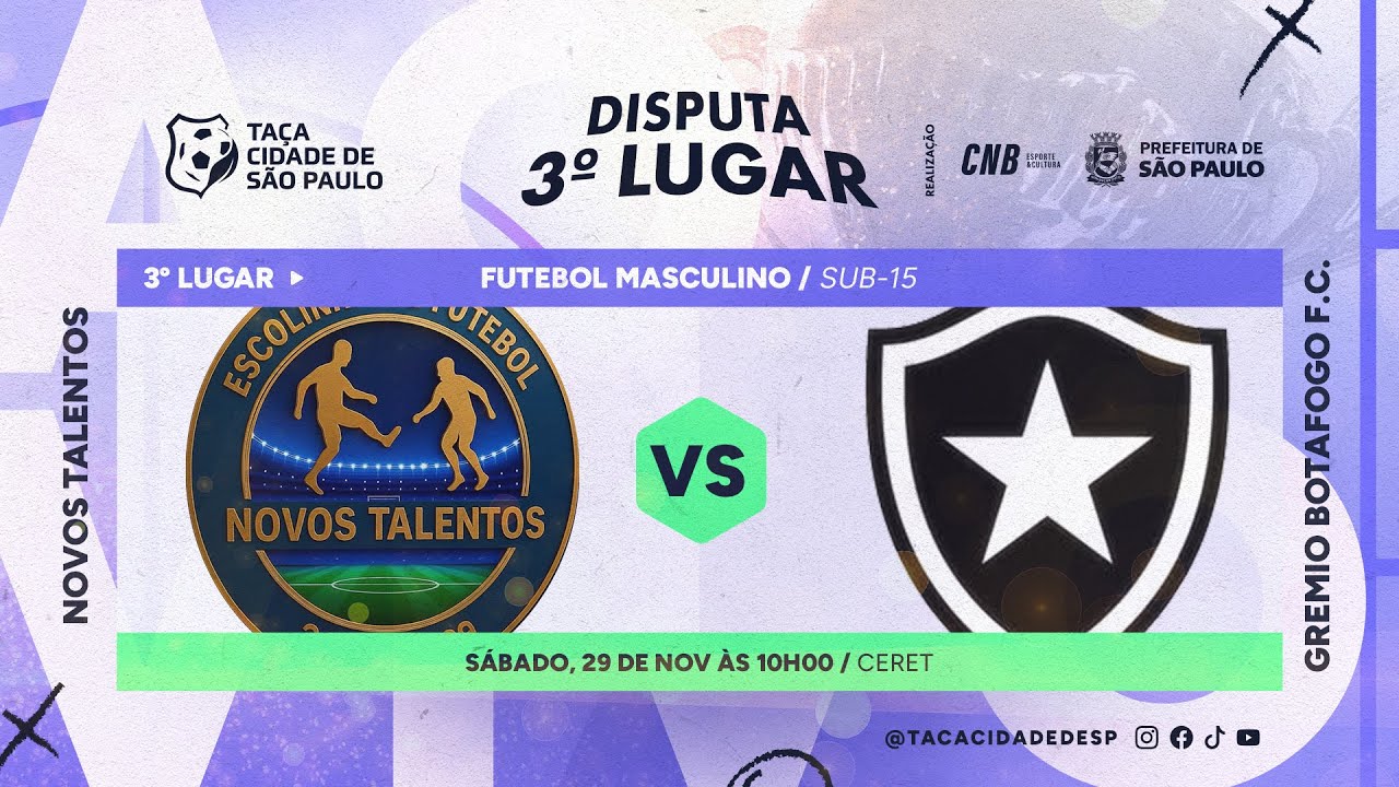Novos Talentos x Gr&ecirc;mio Botafogo | Sub-15 Masculino | Ta&ccedil;a S&atilde;o Paulo 2025 &ndash; AO VIVO