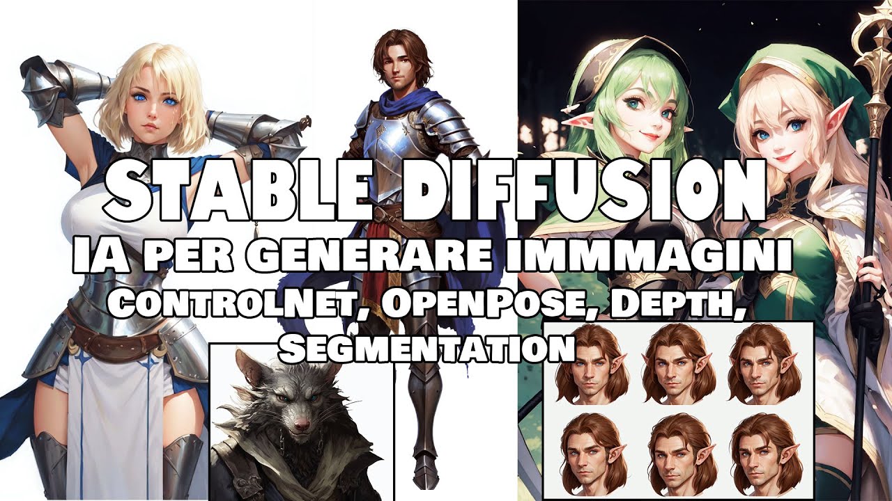 Stable Diffusion Tutorial 3 - ControlNet: Depth, OpenPose, Lineart, Segmentation (Italiano)