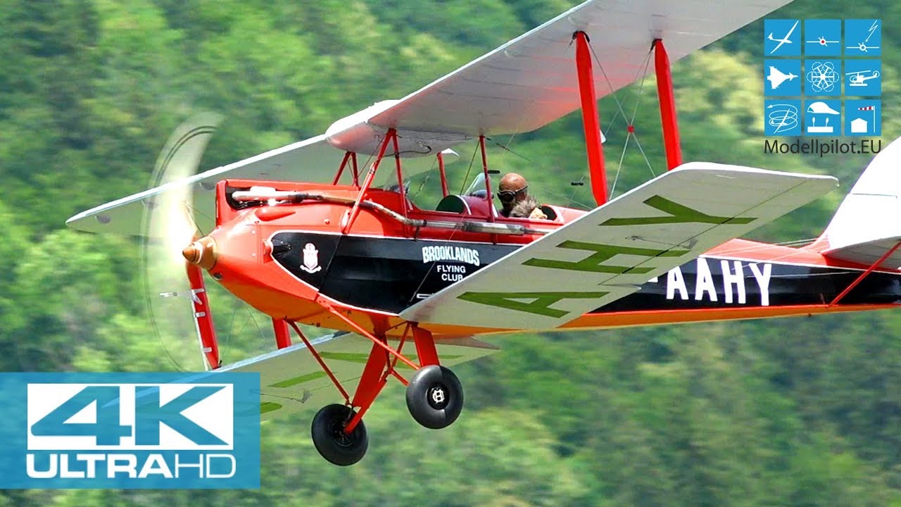 DH.60G GIPSY MOTH 1:3,3 ANDREAS PAUL (GER) F4 SCALE WORLD CHAMPIONSHIP 2018 MEIRINGEN [4K]
