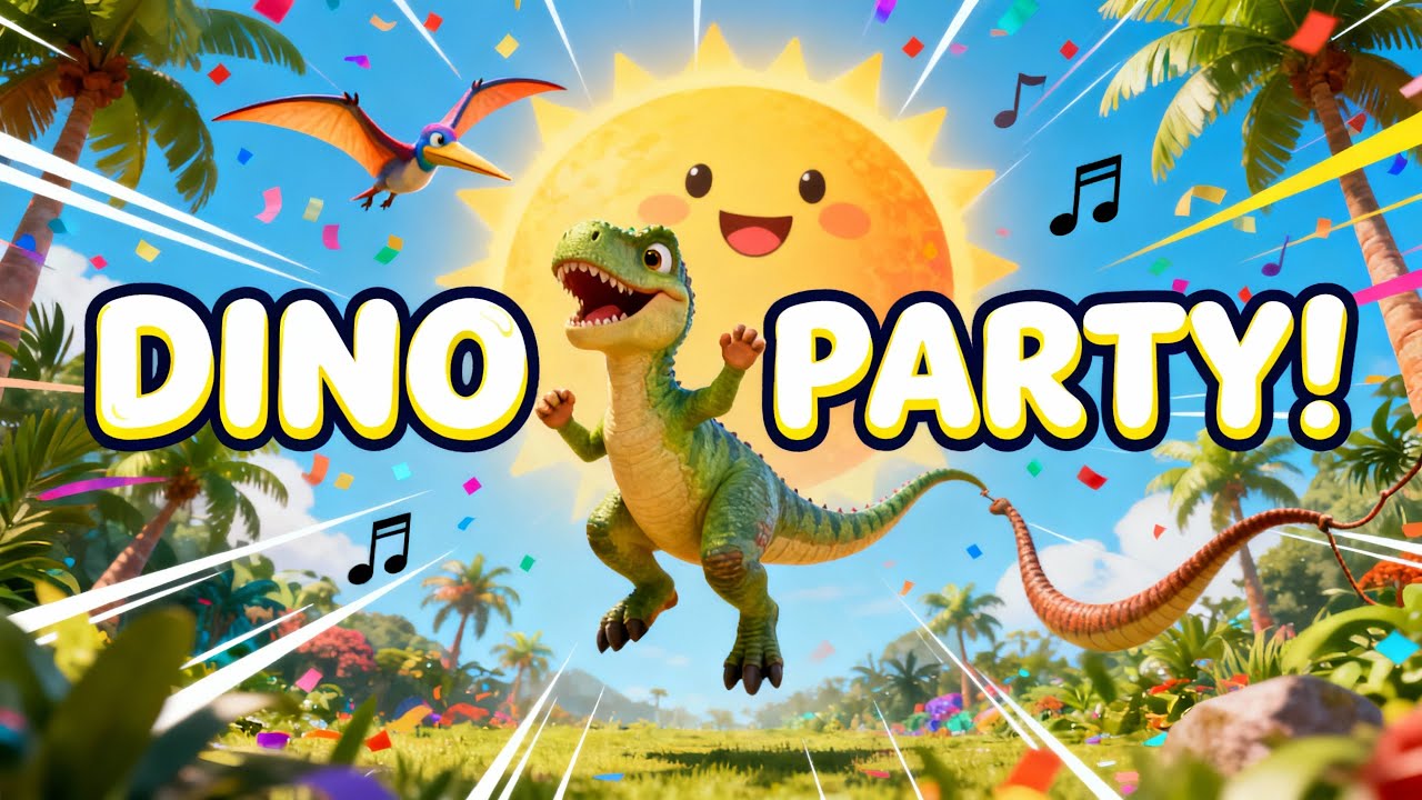 STOMP Like a T-Rex! 🦖The Dino Dance Song Kids Go WILD For! ROAR & DANCE -Ultimate Dance Party 4 Kids