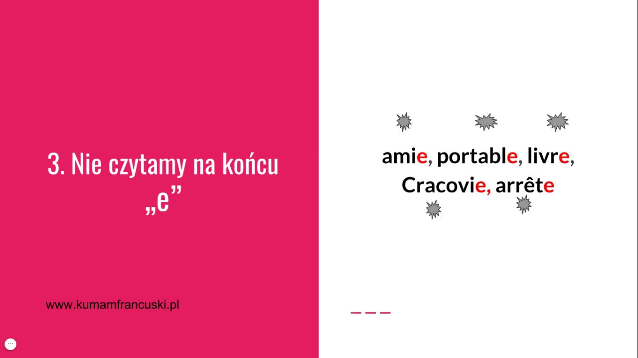 Ogólne zasady czytania w języku francuskim