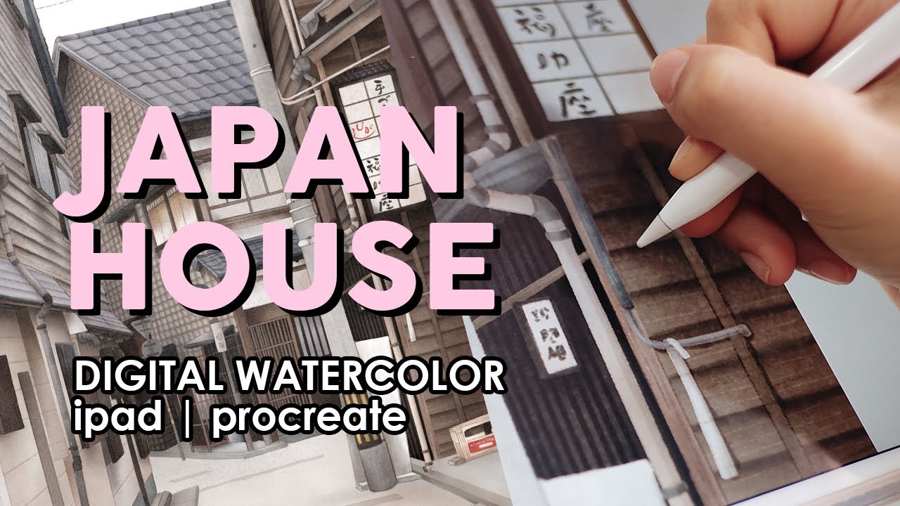 Japan house | Digital watercolor on iPad : procreate | FAHFAHS