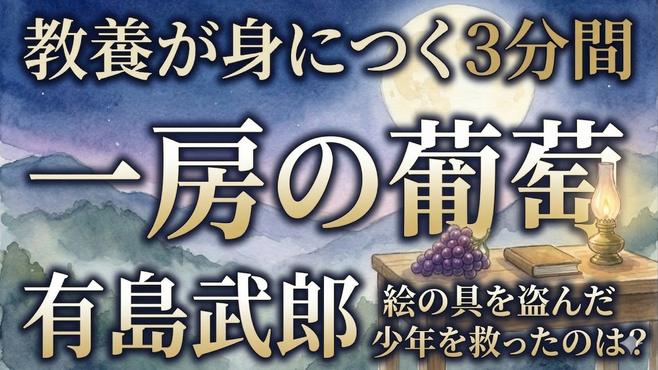 心に残る名作文学｜一房の葡萄（有島武郎）先生の優しさに救われた少年