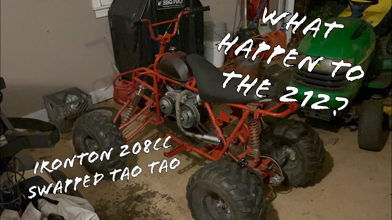 Ironton 208cc Swapped Tao Tao 4 wheeler part 1 (predator 212 swapped Tao Tao)