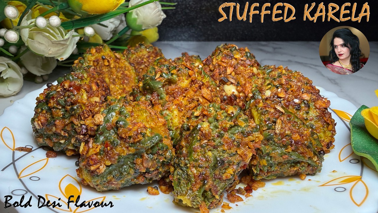 चटपटे मसालेदार भरवां करेले बनाने की विधि।How to make stuffed karelaBharwan Karela RecipeDiner recipe