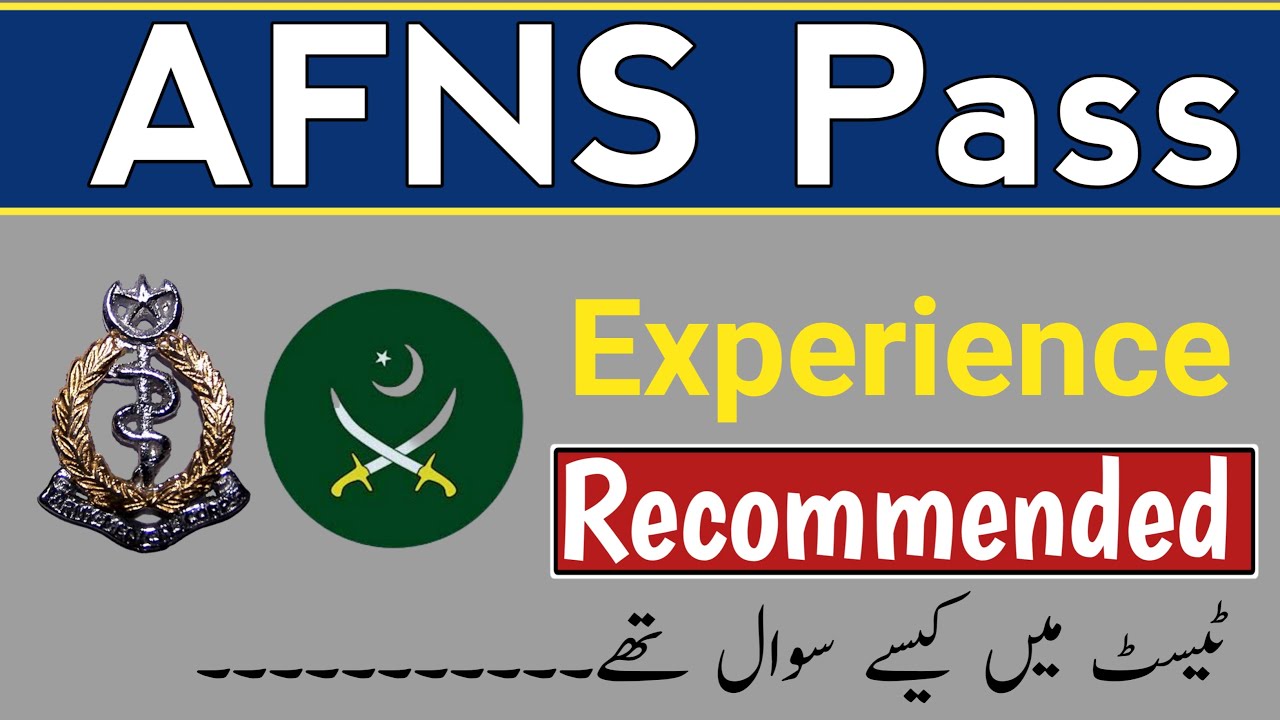 AFNS Initial Test Experience | AFNS Recommended Candidate Experience