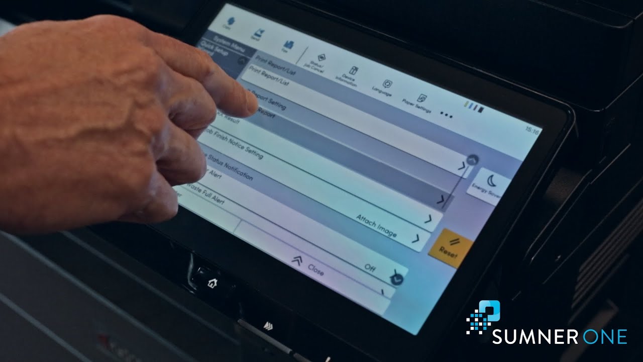 How-To Turn On Kyocera 4 Series Fax TX Reports | SumnerOne
