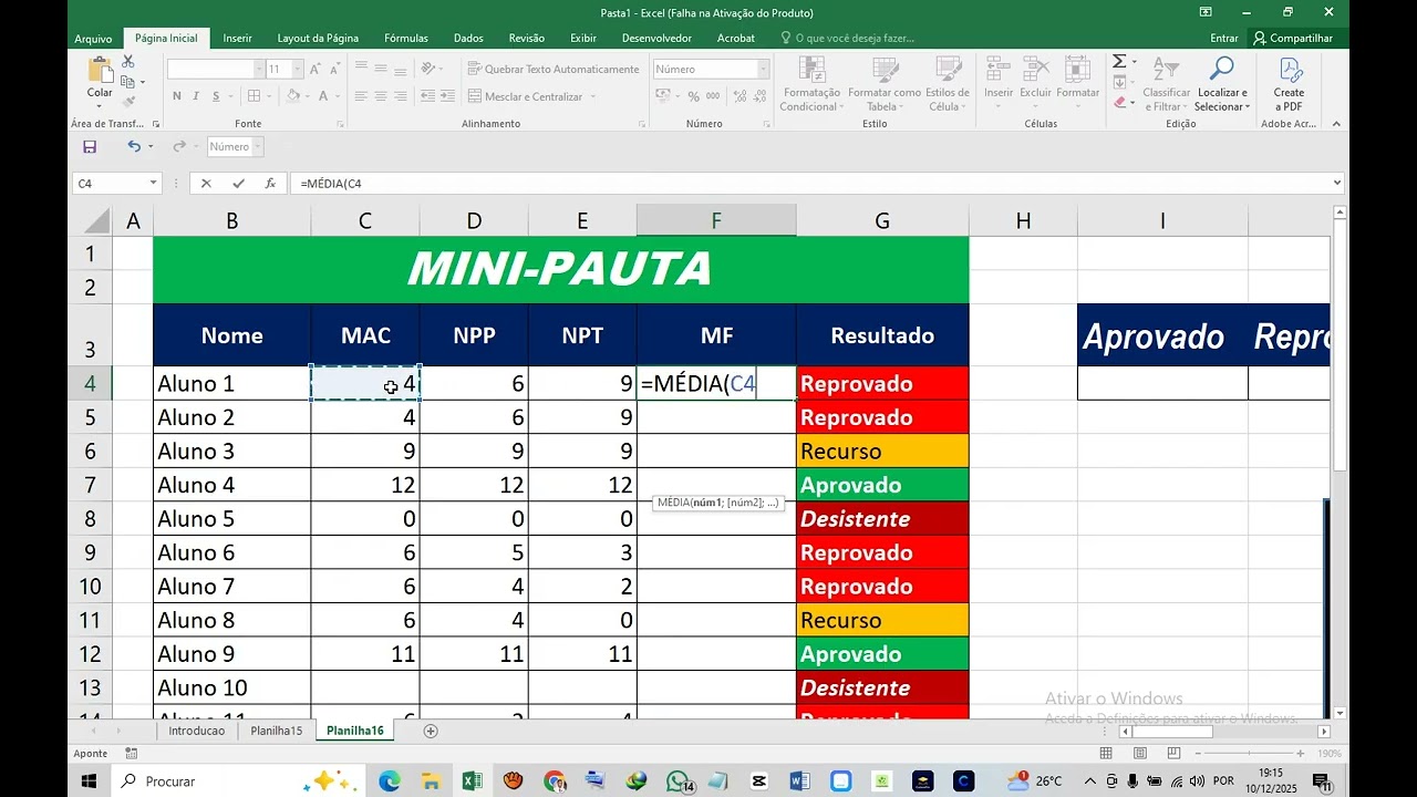 EXCEL BASICO AULA 10    Funcoes Basicas, MAXIMO,MINIMO
