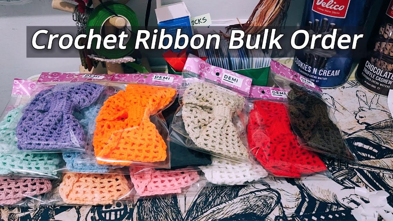 Crochet Ribbon Bow Assembly Tutorial | Bulk Order Vlog